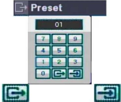 Preset 01 7 8 9 4 5 6 1 2 3 0