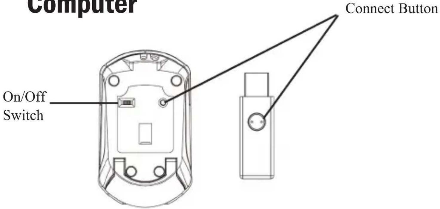 Computer On/Off Switch Connect Button