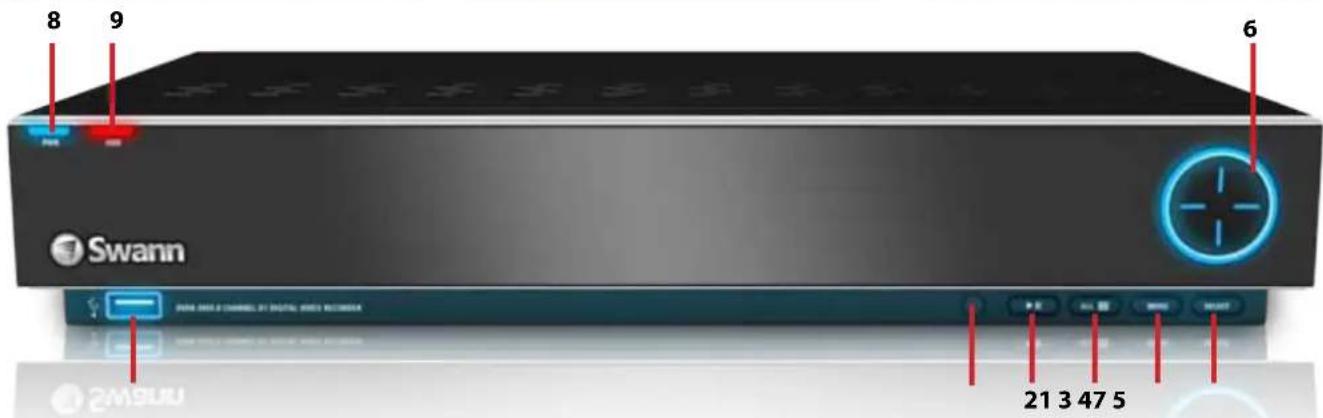 SWANN SWDVK-830008 - Layout of the DVR - 1