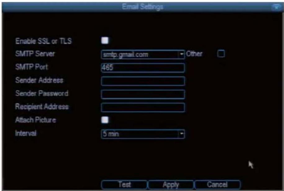 SWANN SWDVK-830008 - Network: Advanced: Email Settings - 1