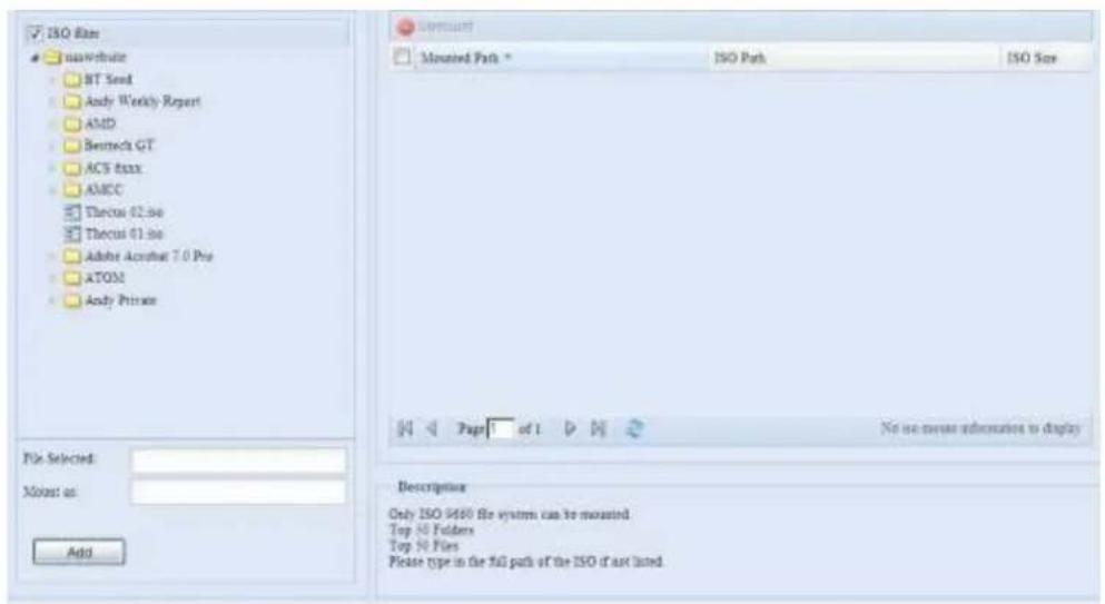 ISO Base naawebate BT Seed Andy Weekly Report AMD Beotech GT ACS Tech AMCC Thercus 02.exe Thercus 01.exe Adobe Acrobat 7.0 Pro ATOM Andy Private File Selected: Mount as: Add Mount Path * ISO Park ISO Size Page 1 of 1 No use mouse subcategories to display Description Only ISO 5680 file system can be mounted Top 50 Folders Top 50 Files Please type in the full path of the ISO if not listed.