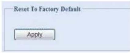 Reset To Factory Default Apply