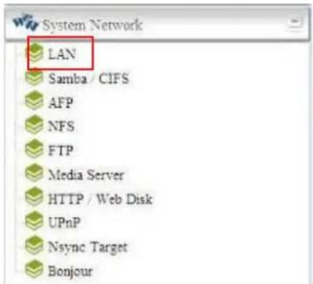 LAN Samba / CIFS AFP NFS FTP Media Server HTTP / Web Disk UPnP Nsync Target Bonjour