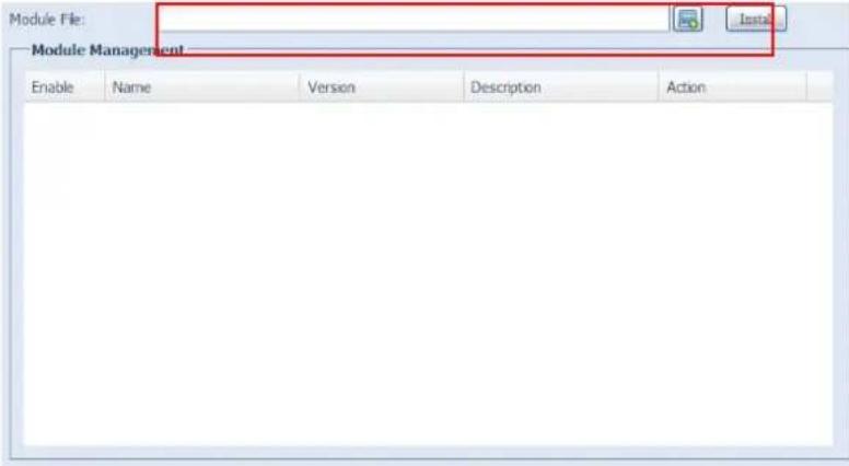 Module File: Install Module Management Enable Name Version Description Action