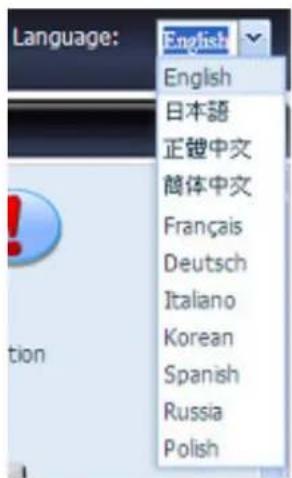 Language: English English 日本語 正鍵中文 簡体中文 Français Deutsch Italiano Korean Spanish Russia Polish