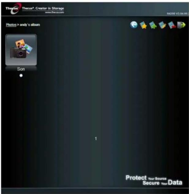 Thecos® Thecos® Creator in Storage www.thcos.com 84256 V3.04.00-2 Photos > andy's album Son 1 Protect Your Source Secure Your Data