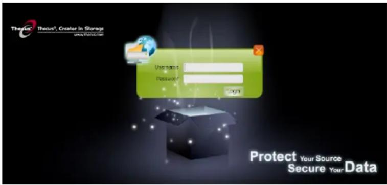 ThePlus® Thecus® Creator in Storage MAINSTREAM.COM Username: Password: Login Protect Your Source Secure Your Data