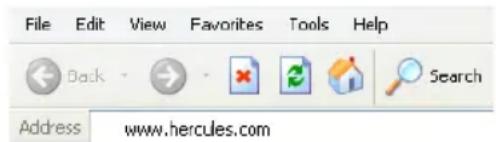 File Edit View Favorites Tools Help Back Search Address www.hercules.com