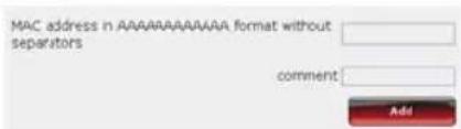 MAC address in AAAAAAAAAAAAA format without separators comment Add