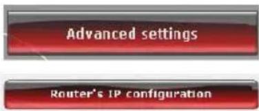 Advanced settings Router's IP configuration