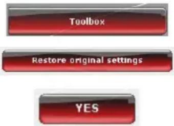 Toolbox Restore original settings YES
