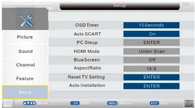 NEVIR NVR-7402-29HD-B - Setup Menu - 1