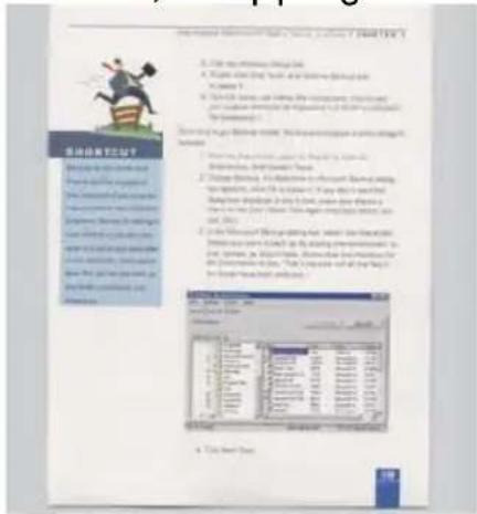 Scanned document page with Chinese text and a small diagram of a person in motion, likely educational or technical notes.
