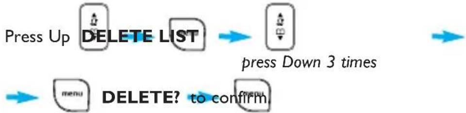 PHILIPS DECT1224S - ◆Deleting all the Call log entries - 1