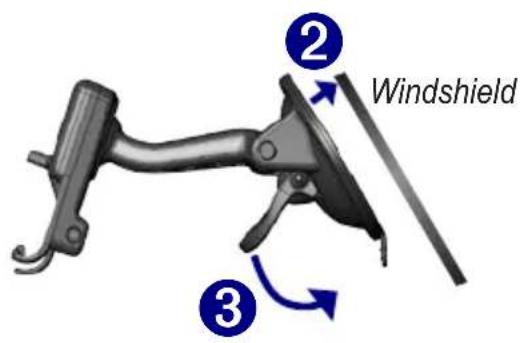 GARMIN nüvi 310T - To mount the nüvi using the suction cup mount: - 2