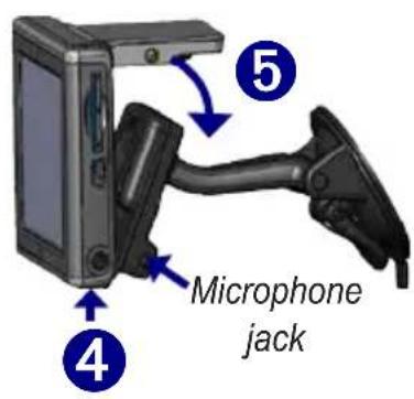 GARMIN nüvi 310T - To mount the nüvi using the suction cup mount: - 3