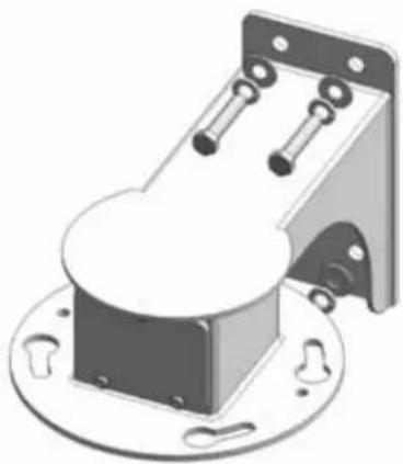 Moog Videolarm DDW10CR2 - Loosen all flange nuts and turn the housing clockwise to remove the housing from the mount. The wall mount can now be attached to the wall. - 1