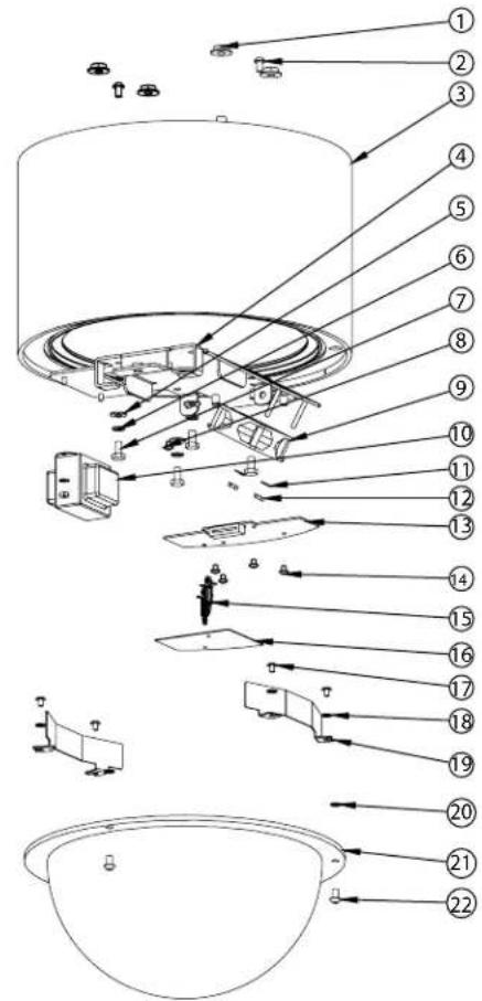 Moog Videolarm DDW10CR2 - Replacement Parts List - 1