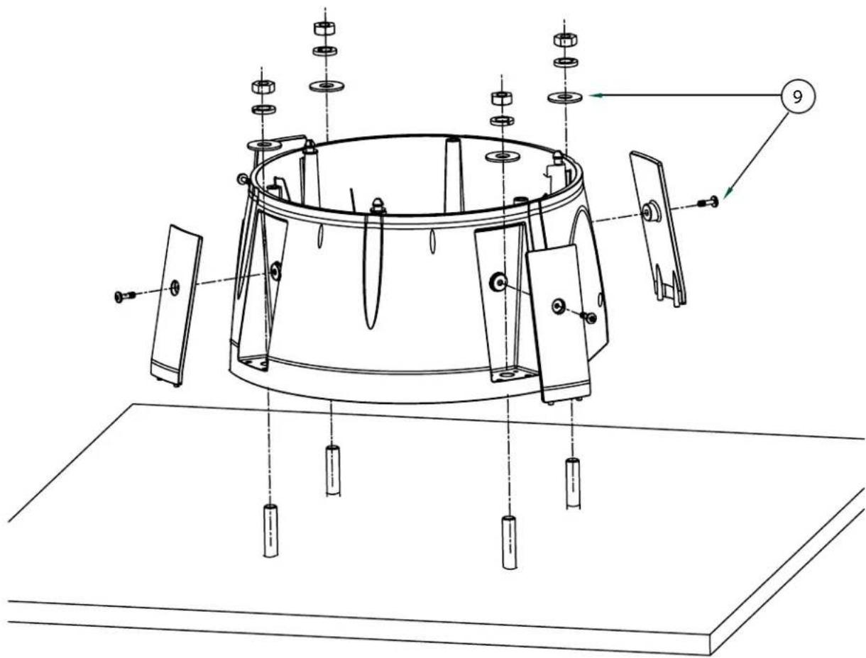 Moog Videolarm SM7T12S-3 - Exploded View for Replacement Parts (Surface Mount) - 1