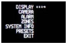 Moog Videolarm SM7T12S-3 - MENU DRIVEN SETTINGS - 1
