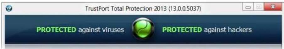 TrustPort Total Protection 2013 (13.0.0.5037) PROTECTED against viruses PROTECTED against hackers