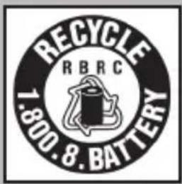 RECYCLE RBRC 1.800.8.BATTERY