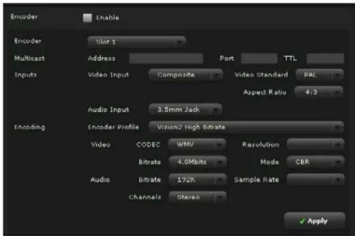 AMX Vision² Master 36TB - Encoding Settings - 1