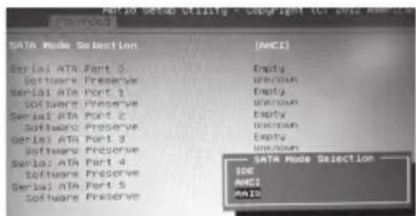 DATA Mode Selection [ANDC] Serial ATA Part 0 Software Preserve Serial ATA Part 1 Software Preserve Serial ATA Part 2 Software Preserve Serial ATA Part 3 Software Preserve Serial ATA Part 4 Software Preserve Serial ATA Part 5 Software Preserve Empty unknown Empty unknown Empty unknown Empty DATA MODE Selection ID: ANGC RAID