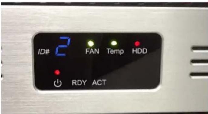 ID# 2 FAN Temp HDD RDY ACT
