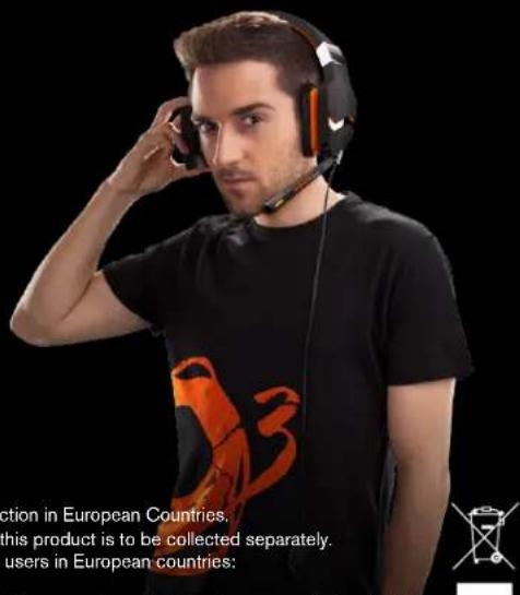 ction in European Countries. this product is to be collected separately. users in European countries: