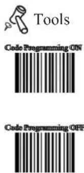 Tools Code Programming ON Code Programming OFF