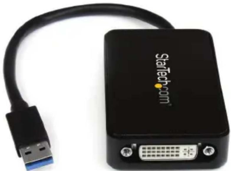 StarTech.com USB32DVIEH - USB 3.0 to DVI External Video Card Multi Monitor Adapter with 1-Port USB Hub - 1