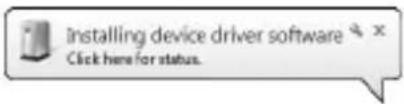 Installing device driver software 4 x Click here for status.