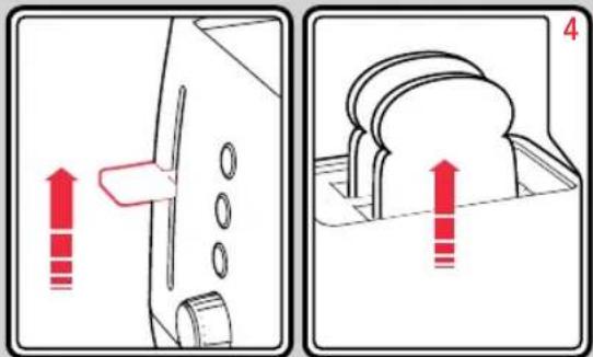 Diagram illustrating a door mechanism with red arrows indicating movement or force, labeled '4' in the corner.