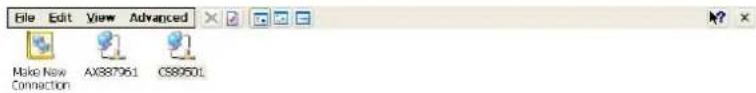 File Edit View Advanced Make New Connection AX887061 CS88501