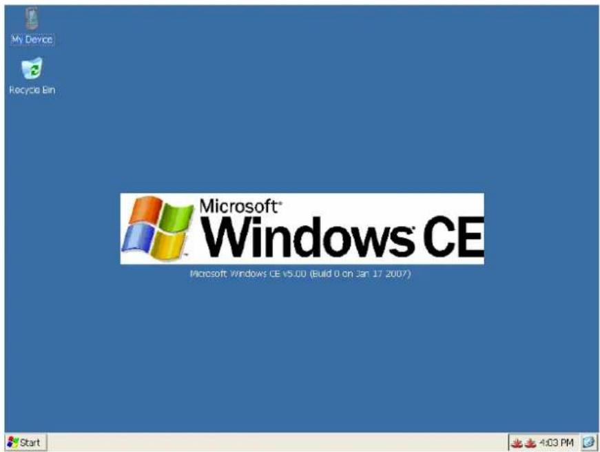 My Device Recycle Bin Microsoft® Windows® CE Microsoft Windows CE v5.00 (Build 0 on Jan 17 2007) Start 4:03 PM
