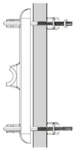 AUDIOVOX ANT800R - Attach the clamp assemblies to the base. - 1