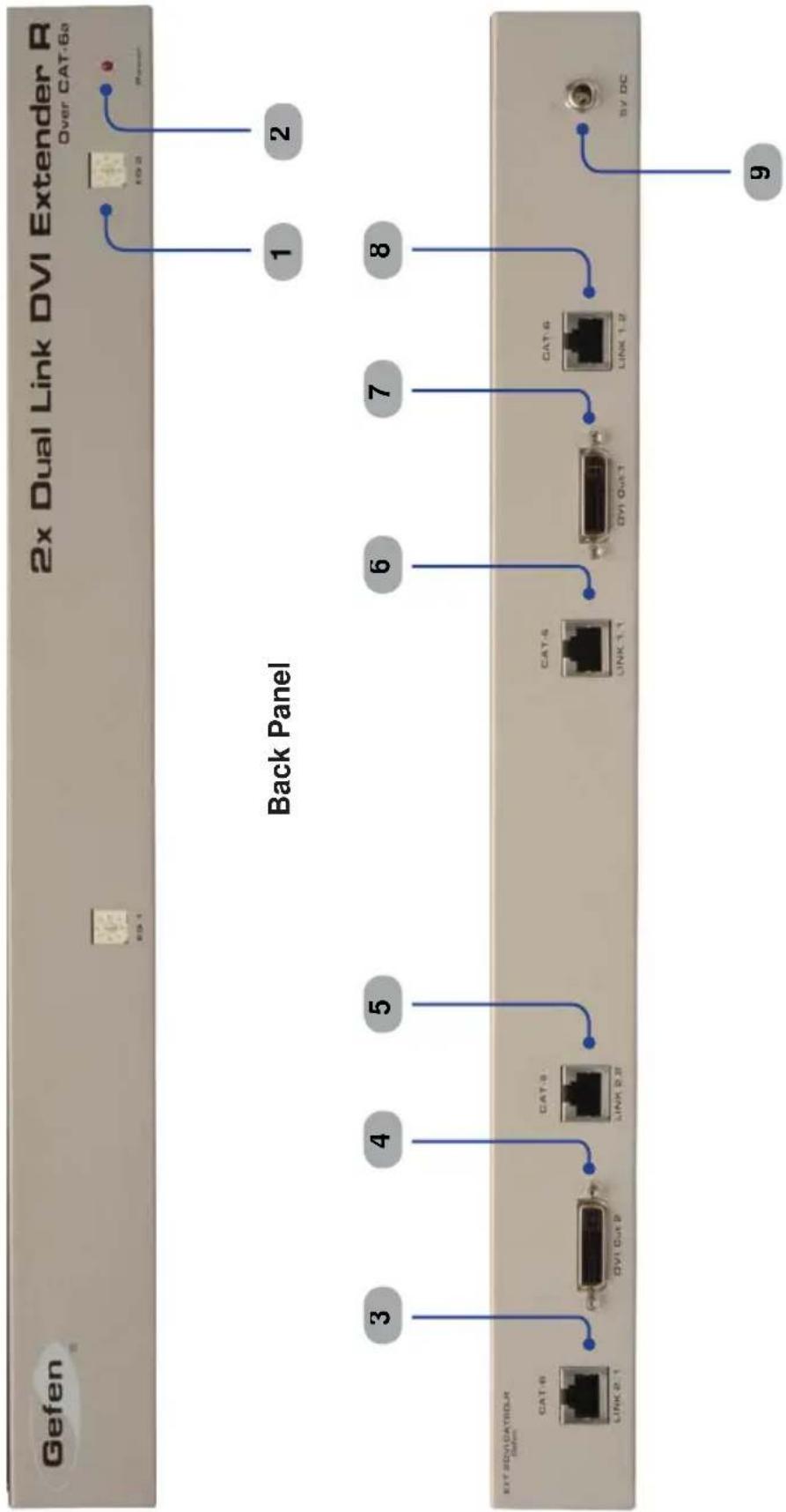 Gefen EXT-2DVI-CAT6DL - 5V CD - 1