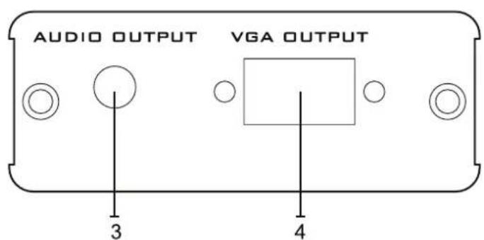 AUDIO OUTPUT VGA OUTPUT 3 4