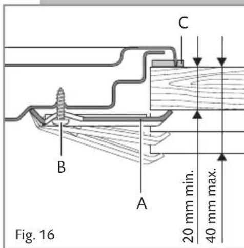 CDA HG9320 - Fastening the Hob (fig. 16) - 2