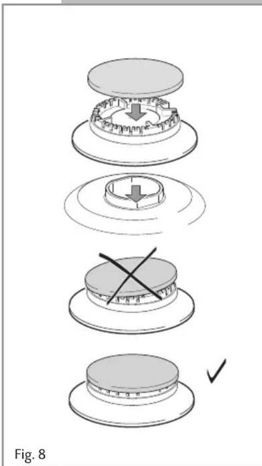 CDA HG9320 - Correct Positioning of the Burners (Auxiliary, Semi-rapid and Rapid burners) - 2