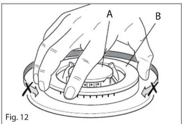 CDA HVG77 - Correct Positioning of the Triple Ring Burner - 2