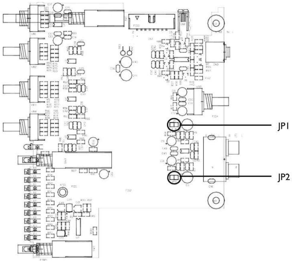 Technical schematic diagram of an electronic circuit layout with labeled components and connectors