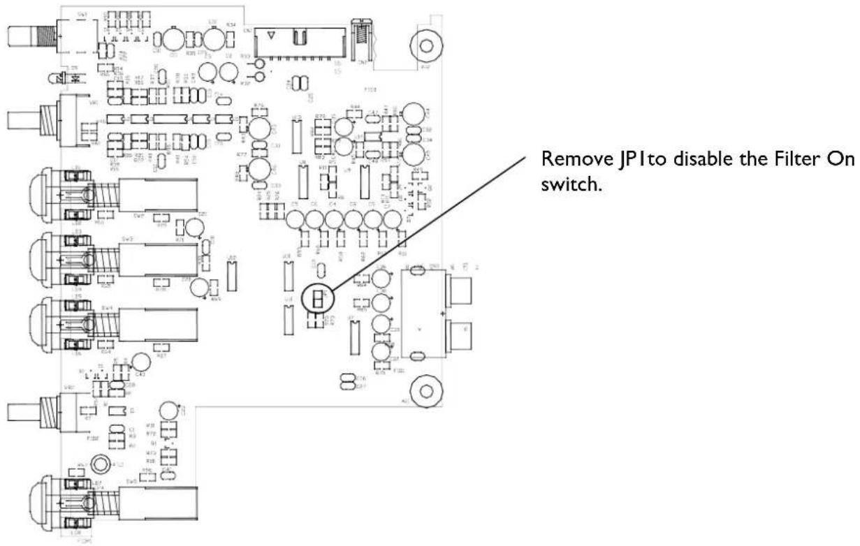 Remove JPI to disable the Filter On switch.