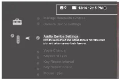 Manage Bluetooth Devices Camera Device Settings Audio Device Settings Sets the audio input and output devices for voice/video chat and other communication features. Vocle Changer Keyboard Type Key Repeat Interval Key repeat speed Mouse Type