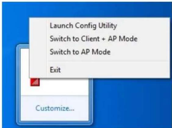Planet WDL-U600AC - Step 1. Right-click PLANET wireless utility icon, and click "Launch Config Utility". - 1