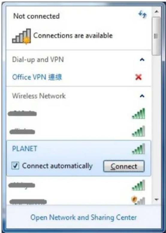 Planet WDL-U600AC - Windows 7 - Use Windows 7 WLAN AutoConfig - 2