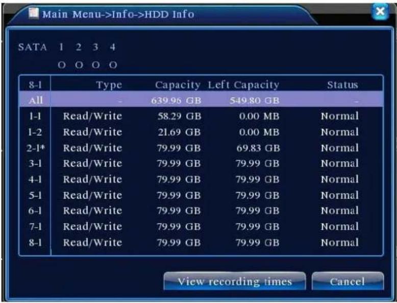 CONCEPTRONIC C4CCTVKITD4TB - HDD info - 1