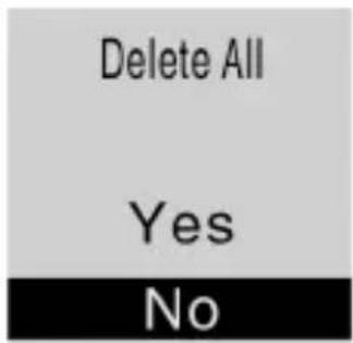 Delete All Yes No