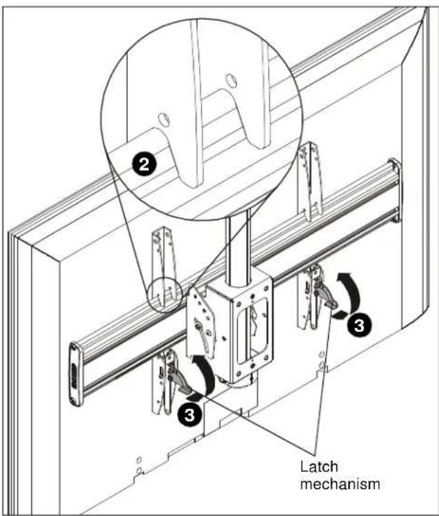 NEC PD01CMS - Attaching Display to Ceiling Mount - 2